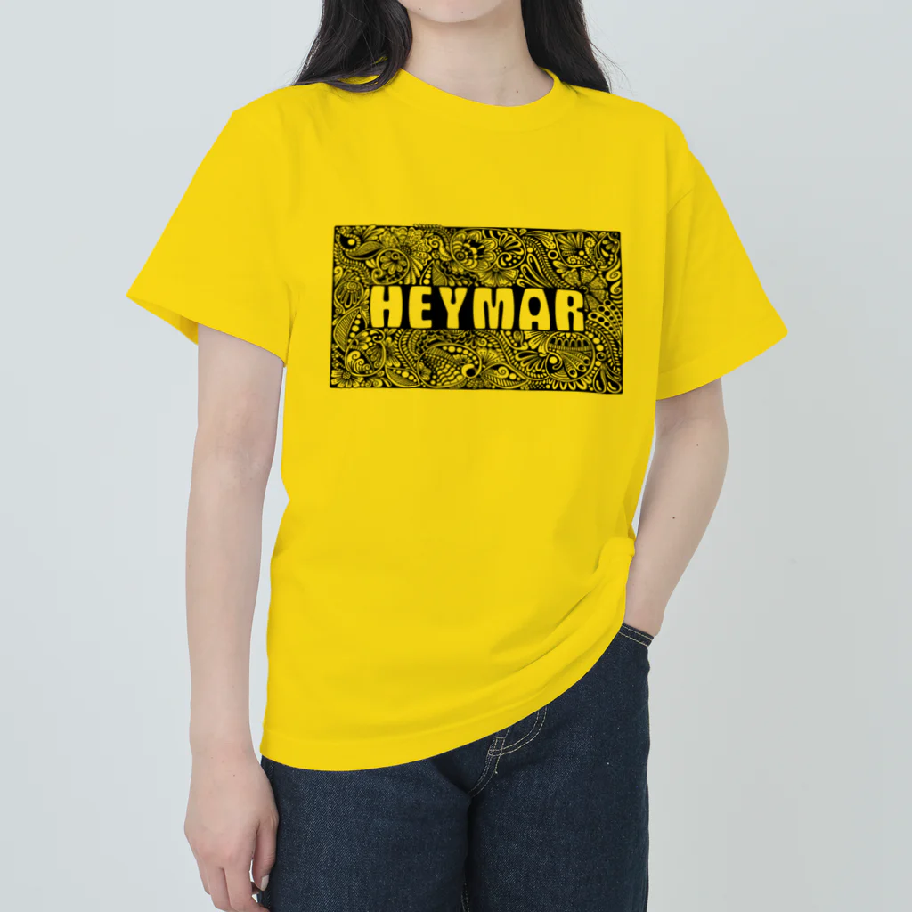 heymar の HEYMARロゴ　黒 Heavyweight T-Shirt