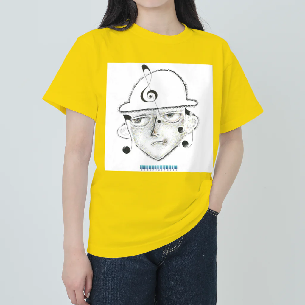 KETOPIKETOPISのアンブレラ音符　バーコードKETOPIS Heavyweight T-Shirt