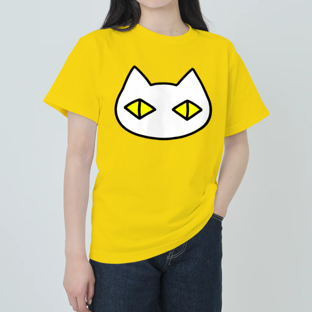 F2 Cat Design Shopの黒猫ボディーガード まもられているほう 002 Heavyweight T-Shirt