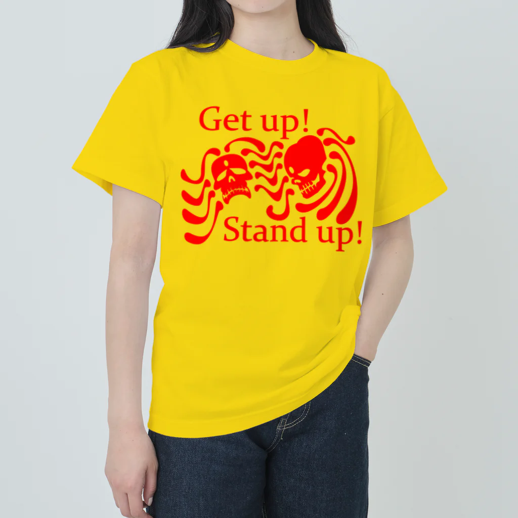 『NG （Niche・Gate）』ニッチゲート-- IN SUZURIのGet Up! Stand Up!(赤) ヘビーウェイトTシャツ
