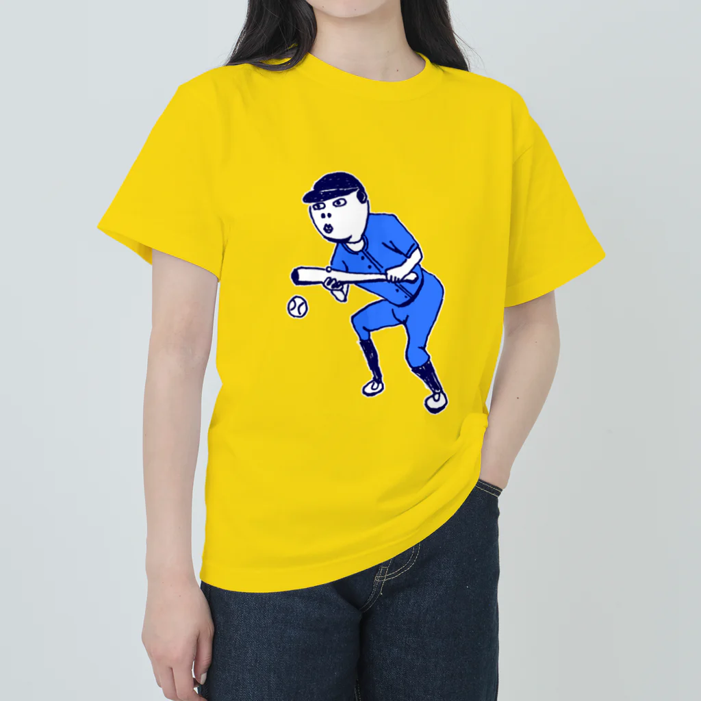 NIKORASU GOのこの夏おすすめ！野球デザイン「バント」＜文字なし＞（Tシャツ・パーカー・グッズ・ETC） ヘビーウェイトTシャツ