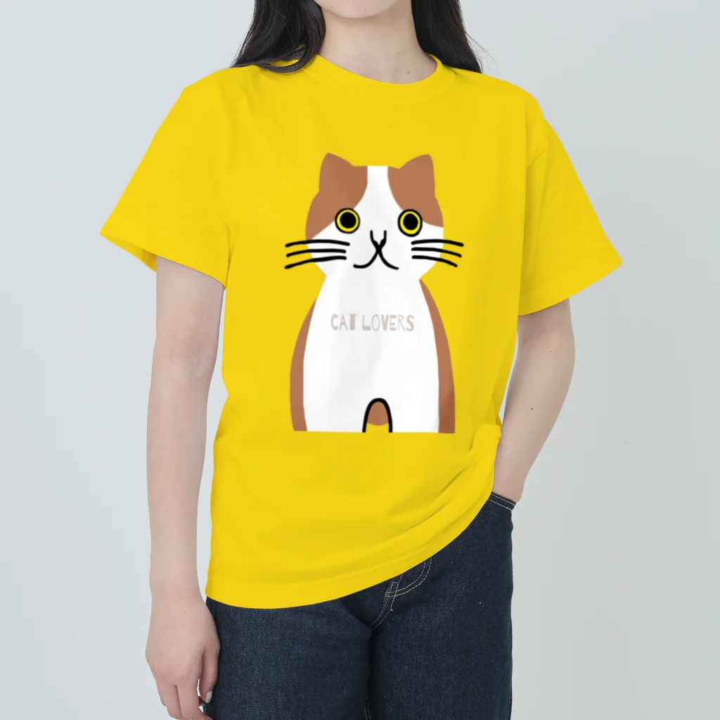 aiueoneko358の茶ハチワレちゃん ヘビーウェイトTシャツ