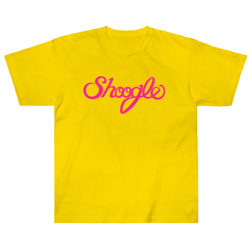 週刊少年ライジングサンズのShoogle(シューグル)ロゴ ピンク ヘビーウェイトTシャツ