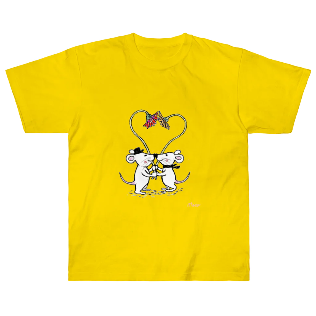 macomaco SUZURISTOREのジョーイとリリーのお花とお鼻でチュー✨ Heavyweight T-Shirt