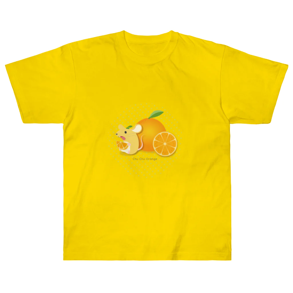 Mame WagonのChu Chu Orange ヘビーウェイトTシャツ