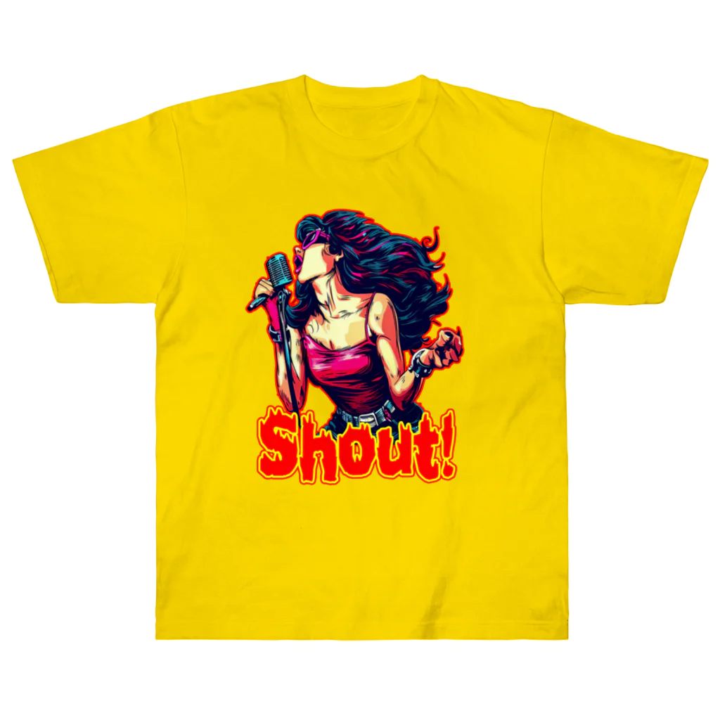 islandmoon13のSHOUT!　【ROCK歌手】シャウト！ Heavyweight T-Shirt