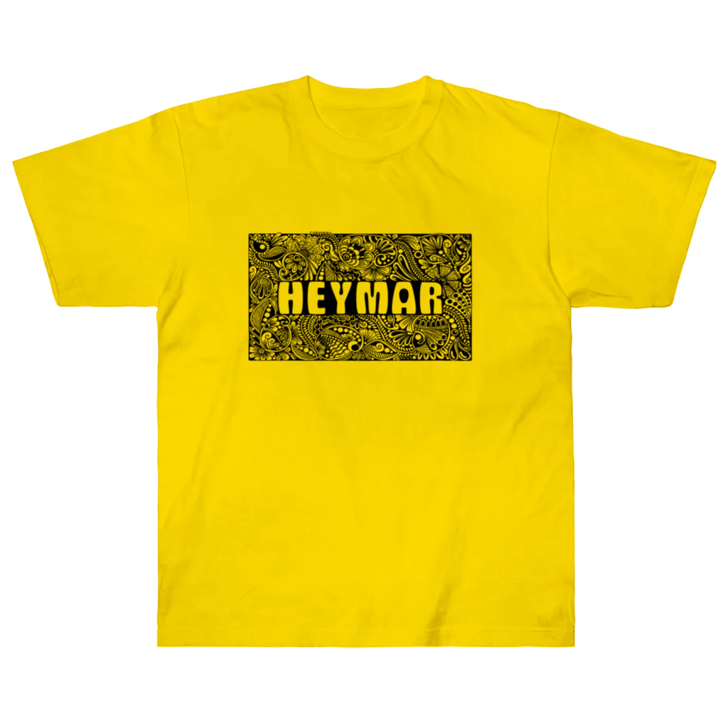 heymar の HEYMARロゴ　黒 ヘビーウェイトTシャツ