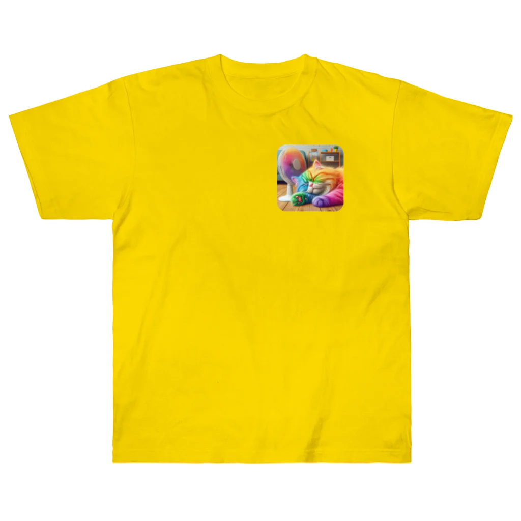 ニャーちゃんショップの眠りネコ Heavyweight T-Shirt