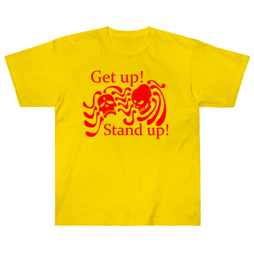 『NG （Niche・Gate）』ニッチゲート-- IN SUZURIのGet Up! Stand Up!(赤) ヘビーウェイトTシャツ