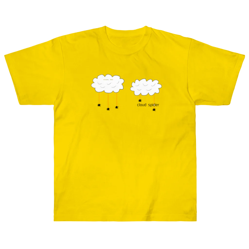 WordPlay 「言葉遊び」のcloud spider 「雲から蜘蛛」 ヘビーウェイトTシャツ