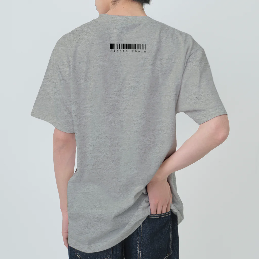 植もす連鎖の植もす連鎖　ロゴグッズ(黒字) ヘビーウェイトTシャツ