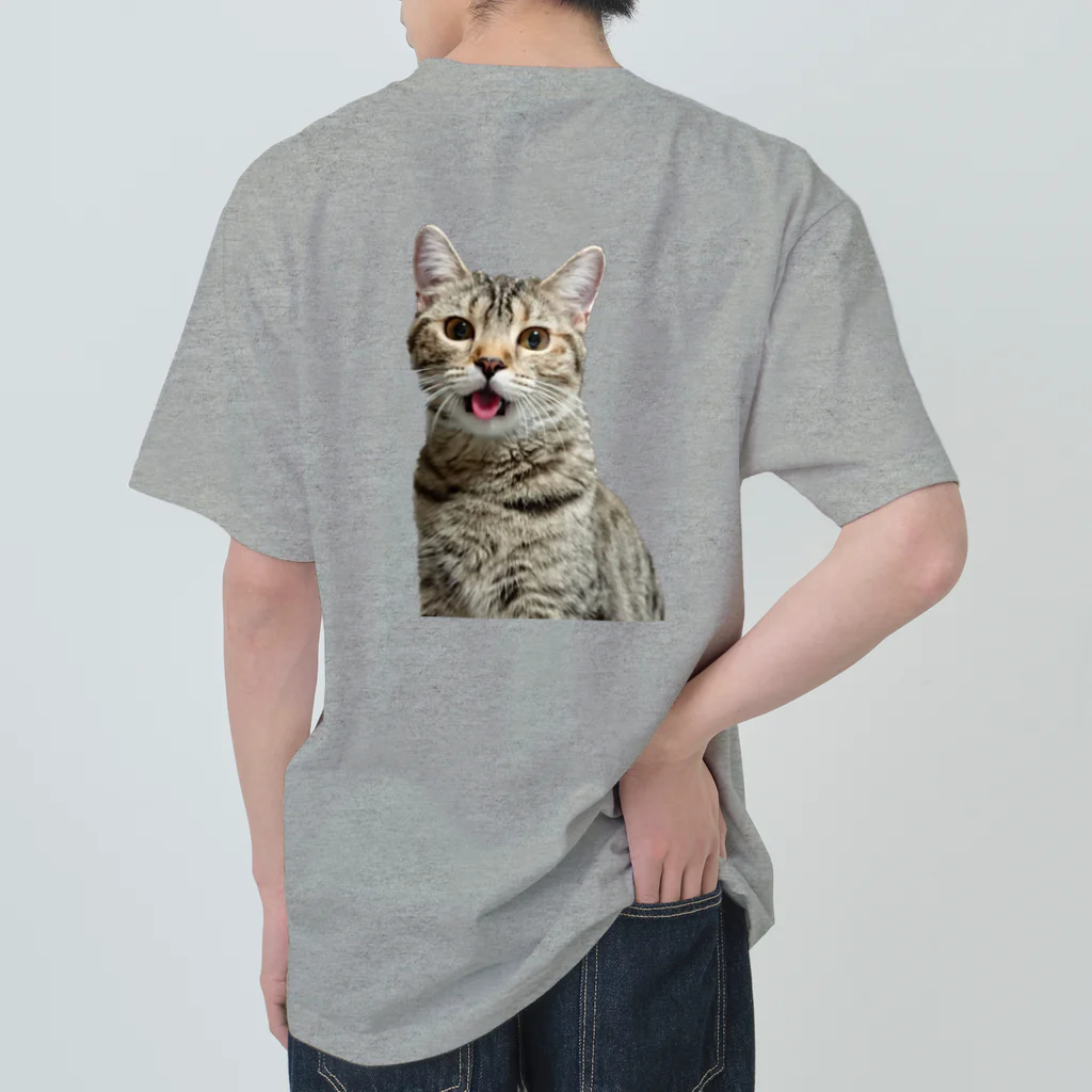 サーバルさんと仲良し家族😻のあっかんべーLunaちゃん ヘビーウェイトTシャツ