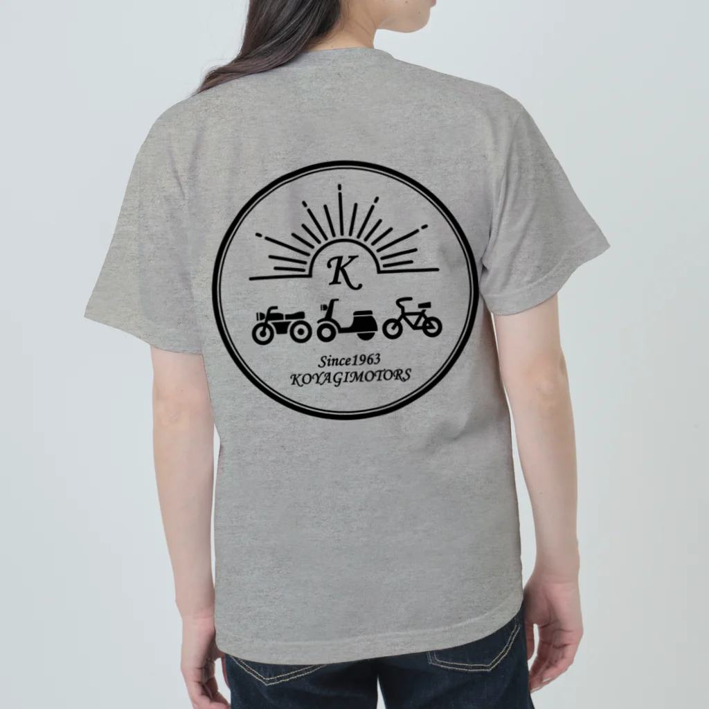 小八木モータースのKoyagimotors ロゴBlack ヘビーウェイトTシャツ