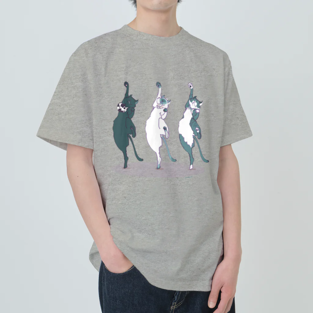 向日葵のCAT！ ヘビーウェイトTシャツ