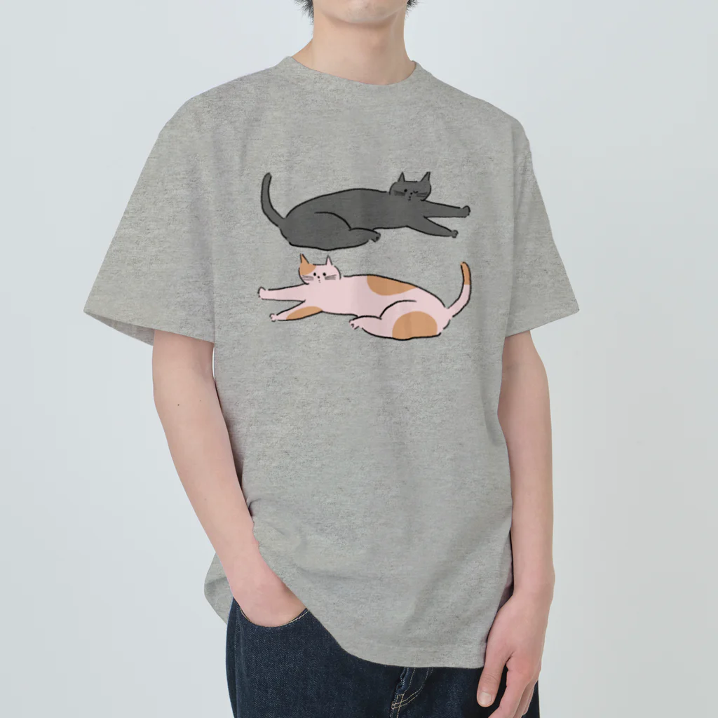 boorichanのneko neko Heavyweight T-Shirt