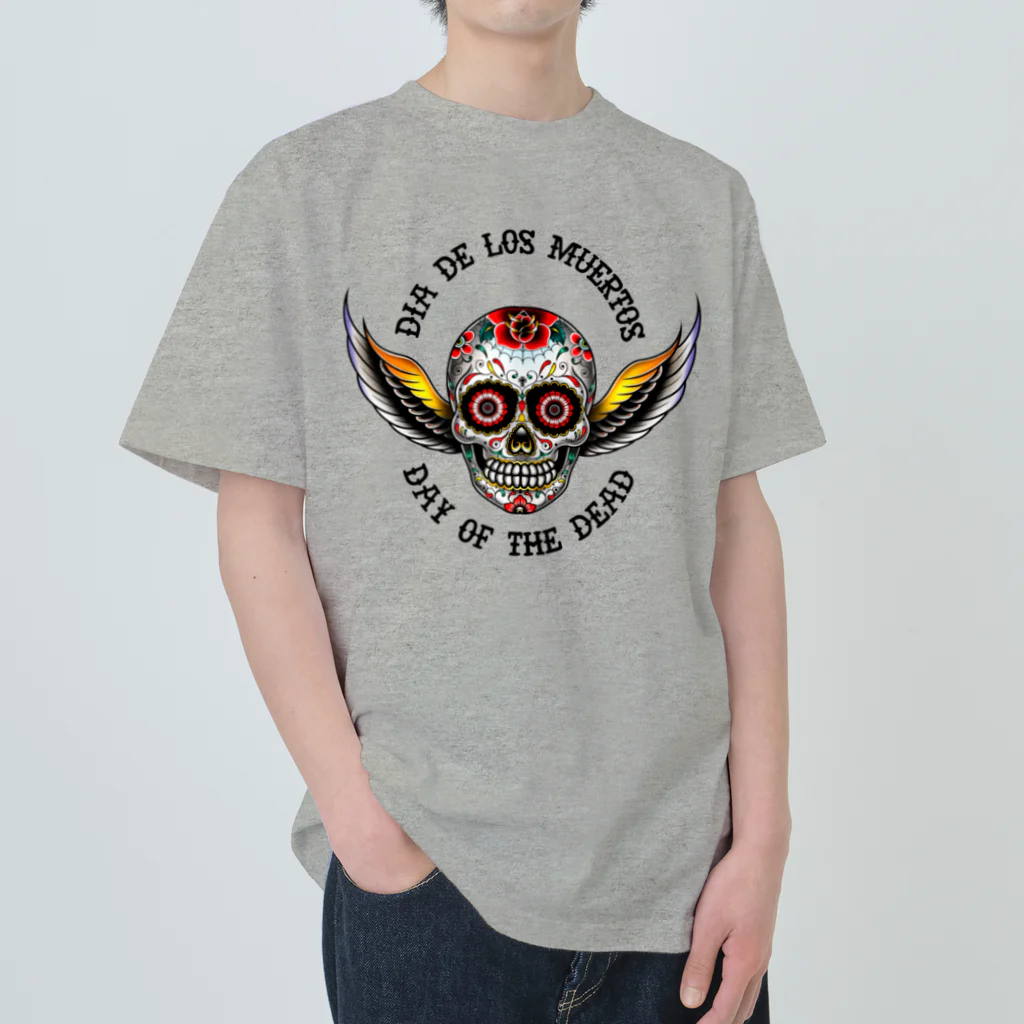 Demon Lord 9 tailsの『Dia De Los Muertos🌹』 ヘビーウェイトTシャツ