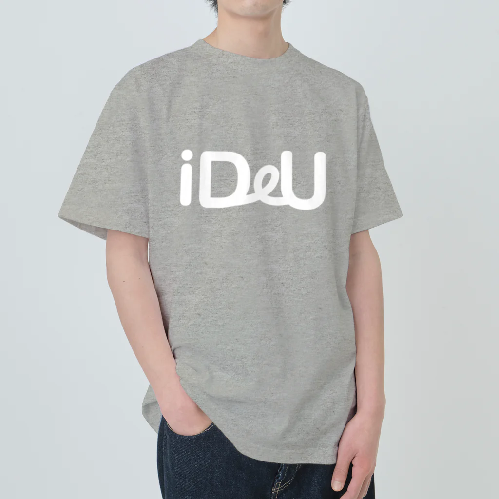 Bokkena DesignのiDeU One-Point（テキスト白） ヘビーウェイトTシャツ