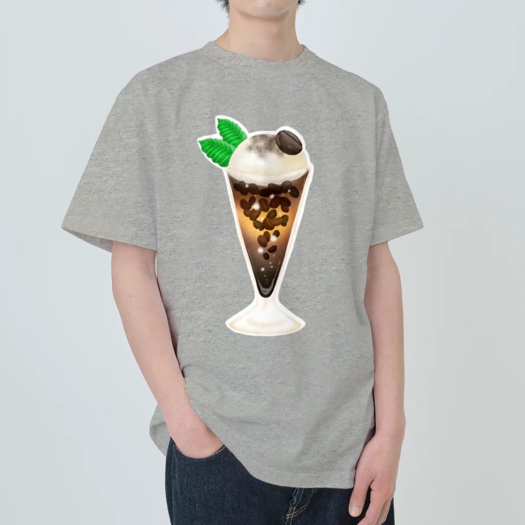 西瓜珈琲のコーヒー豆のコーヒーフロート Heavyweight T-Shirt