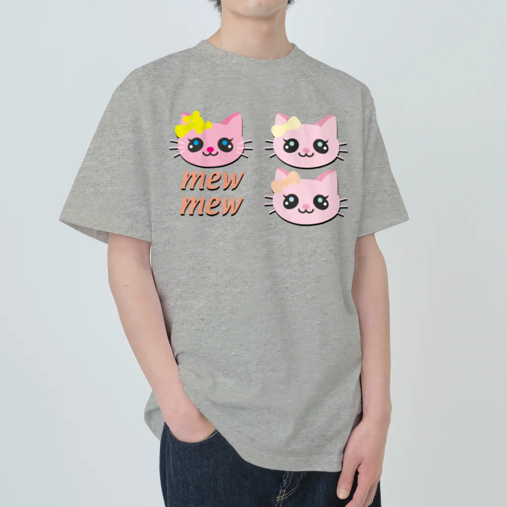 Illustrator Moca&Ram shopのこねこのミューミュー Heavyweight T-Shirt