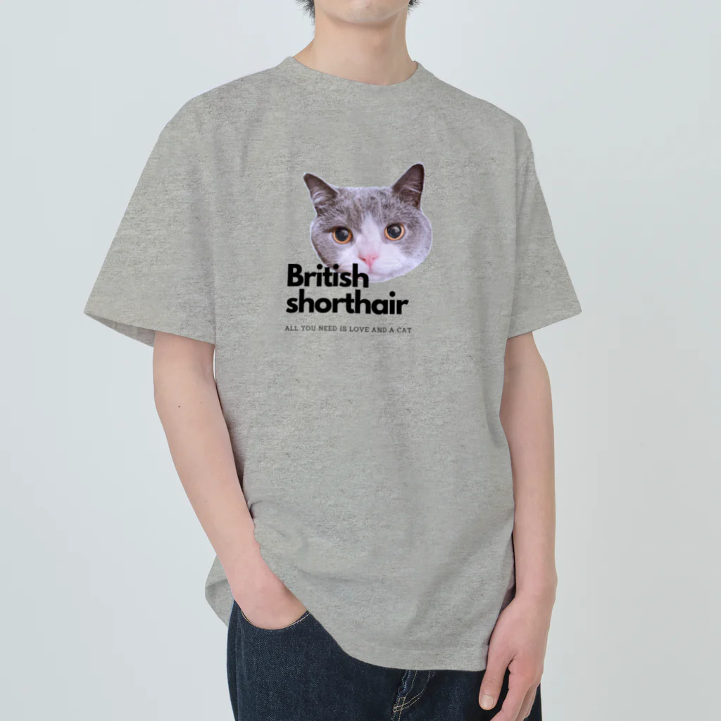 leoncatのBritish Love ヘビーウェイトTシャツ