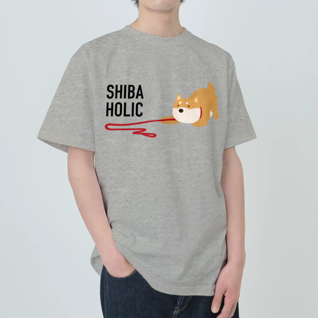 しばじるしデザインのSHIBA HOLIC（赤✕赤） ヘビーウェイトTシャツ