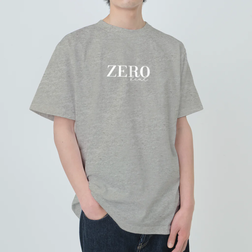 0kcal storeのZERO kcal - white Heavyweight T-Shirt