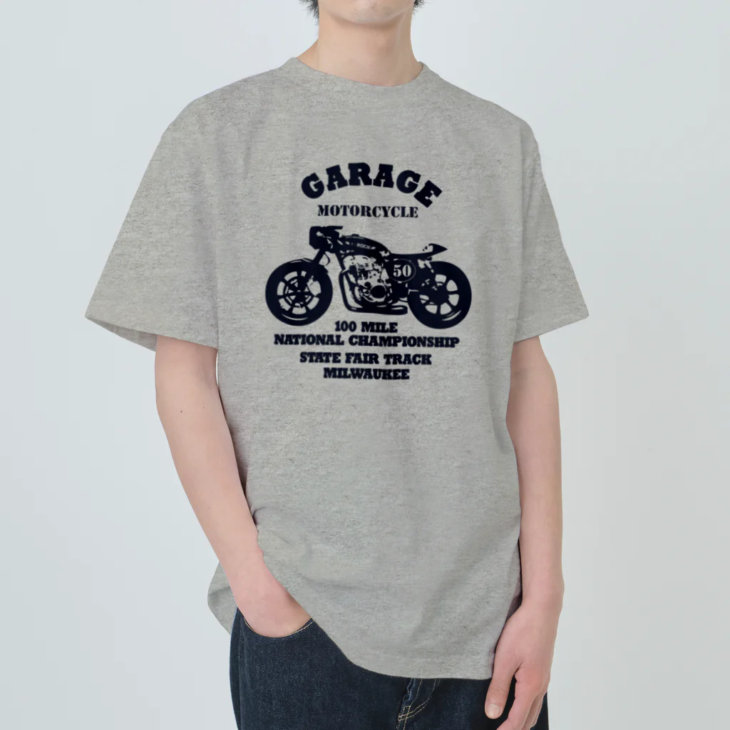 キッズモード某の武骨なバイクデザイン ヘビーウェイトTシャツ