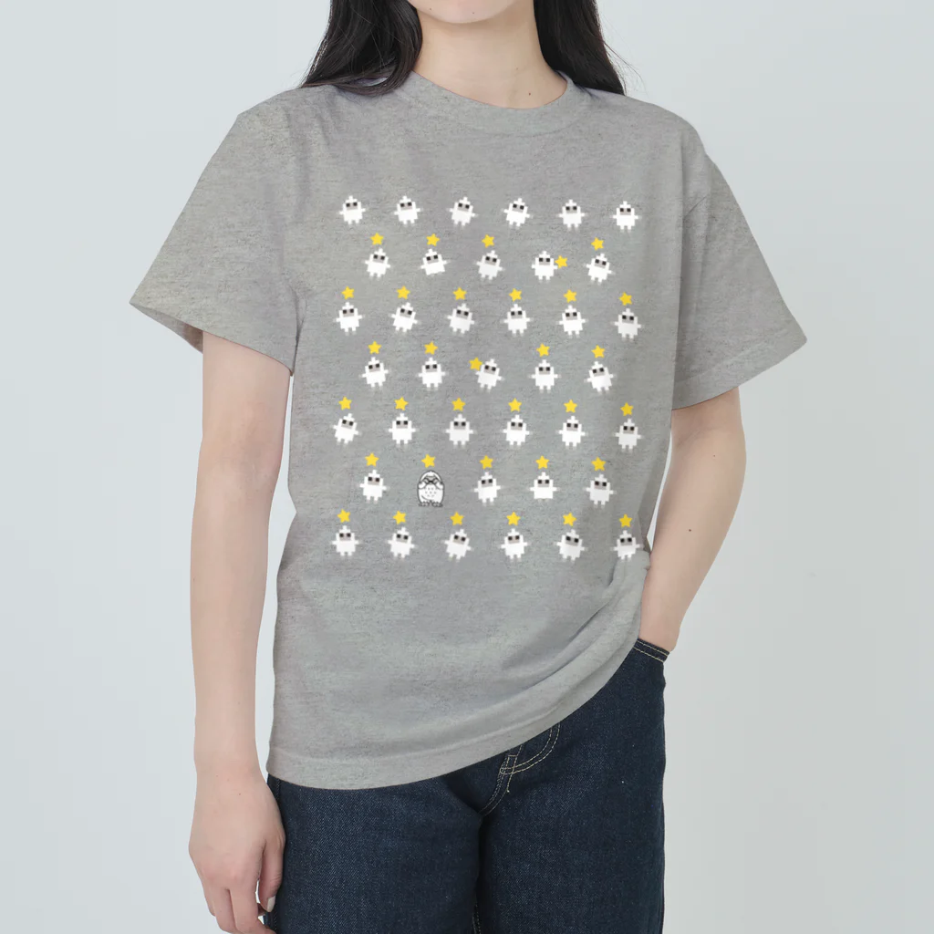 イラスト MONYAAT のドットでイエイ ヘビーウェイトTシャツ