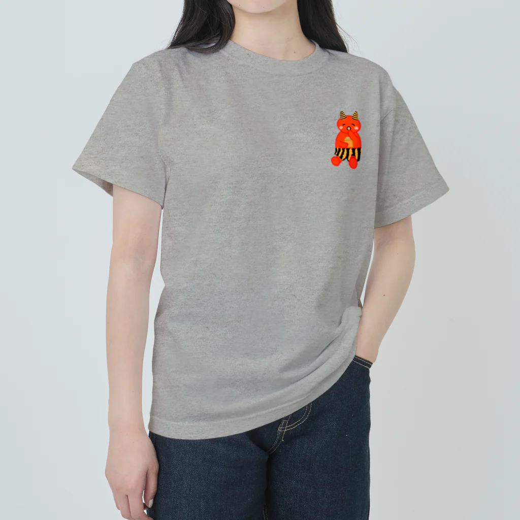 Lily bird（リリーバード）の可愛い赤鬼ちゃん② ヘビーウェイトTシャツ