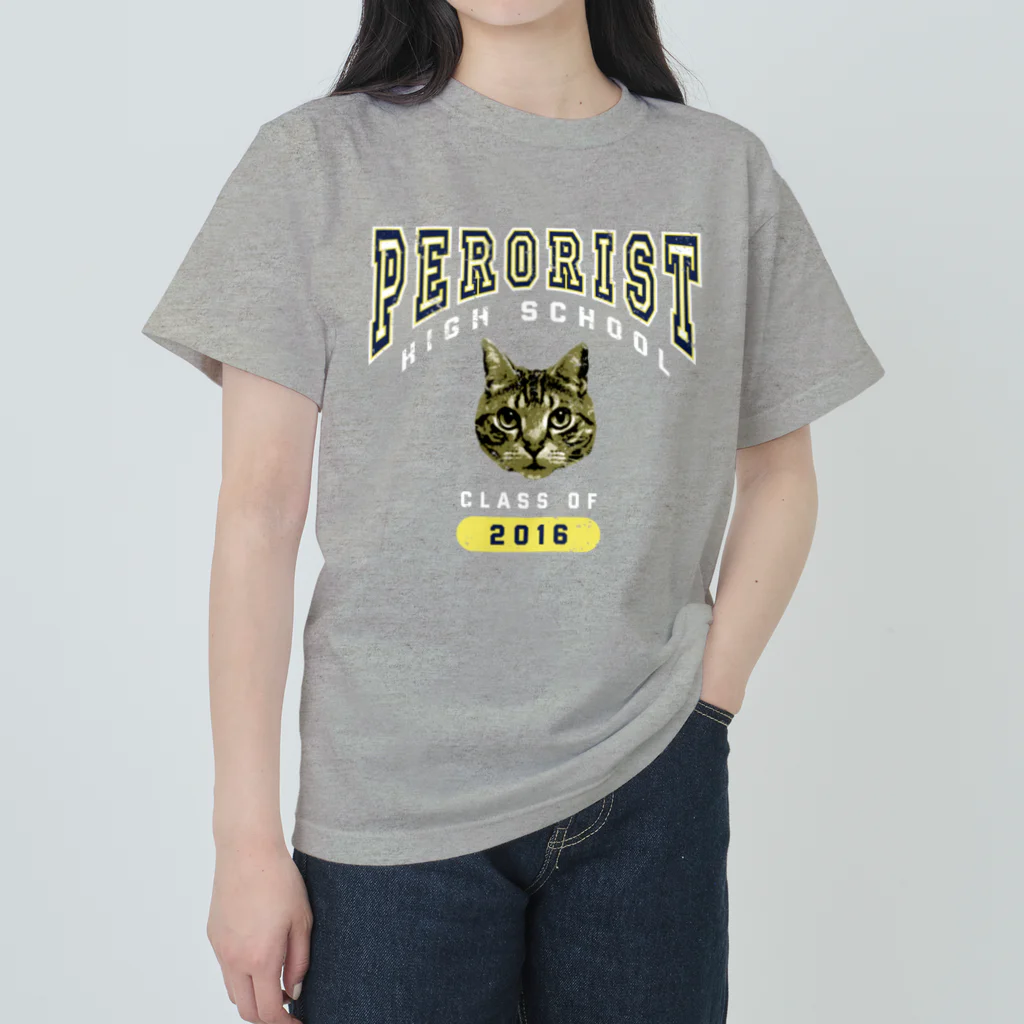 毎日ころりんのPERORISTカレッジロゴ Heavyweight T-Shirt