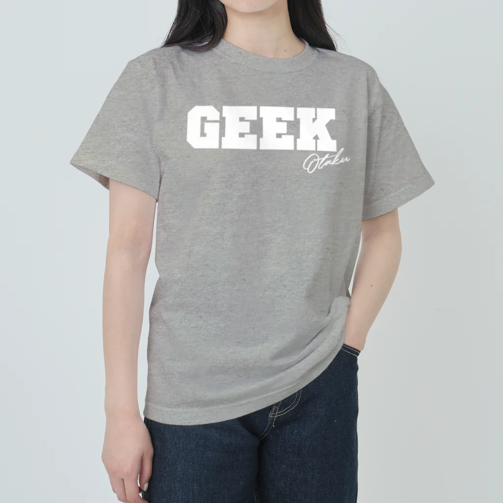 おもしろいTシャツ屋さんの世界で一番かっこいいオタクTシャツ　白文字　GEEK OTAKU オタク　お宅　ヲタク ヘビーウェイトTシャツ