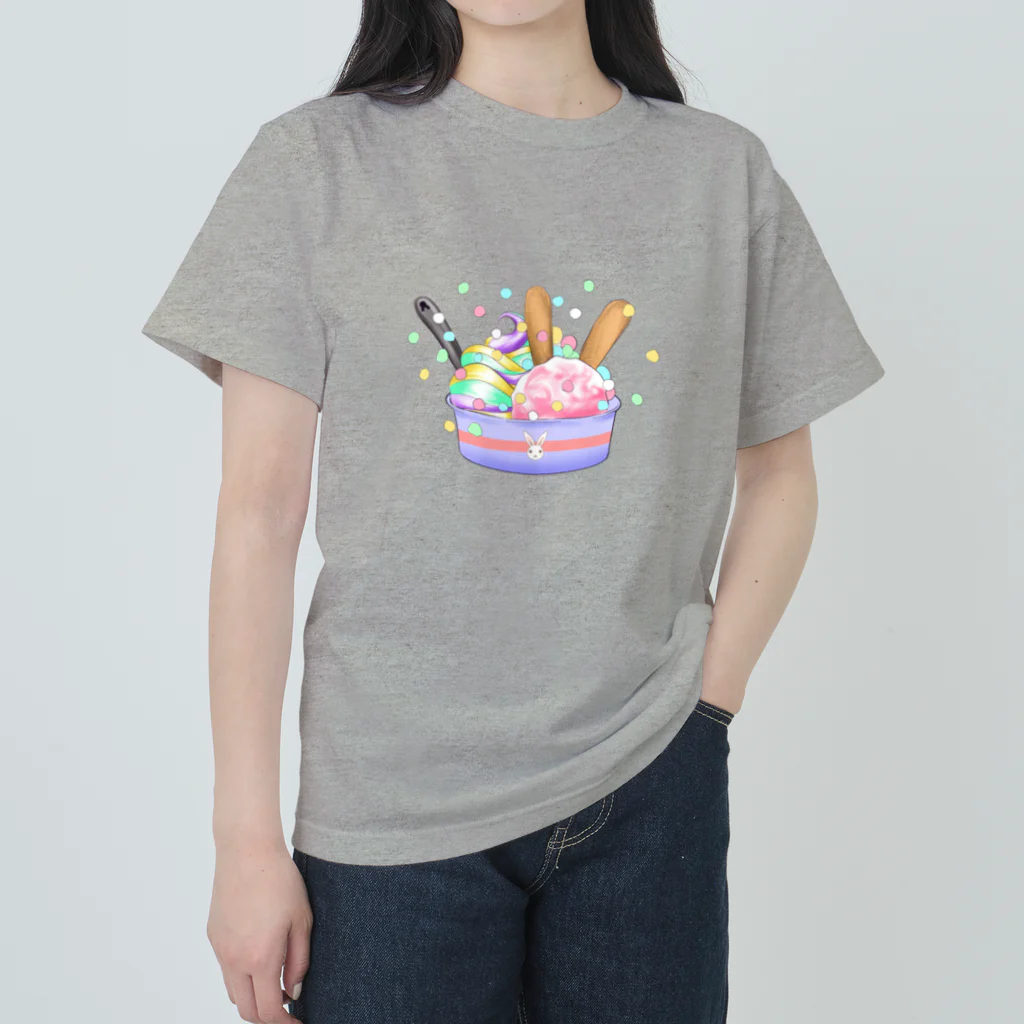 Rabbitflowerのうさカップアイス Heavyweight T-Shirt