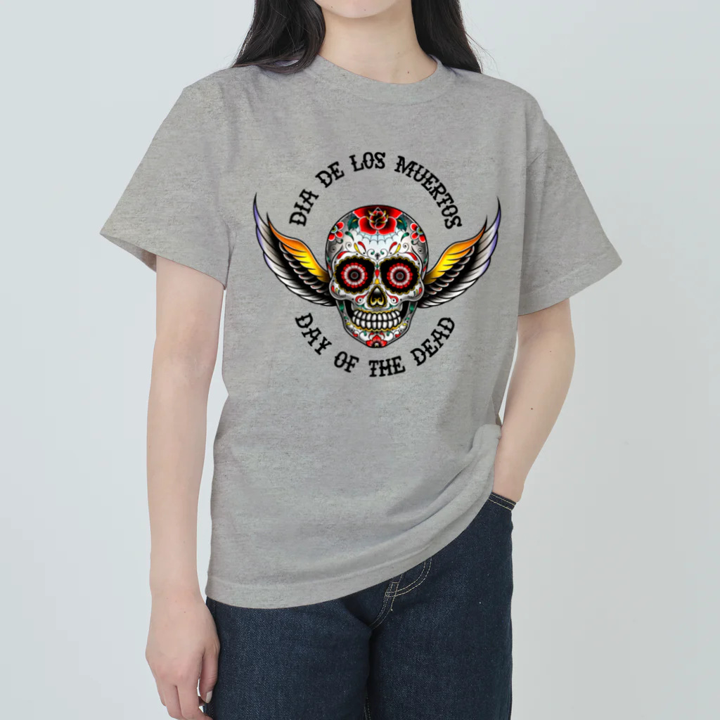 Demon Lord 9 tailsの『Dia De Los Muertos🌹』 ヘビーウェイトTシャツ