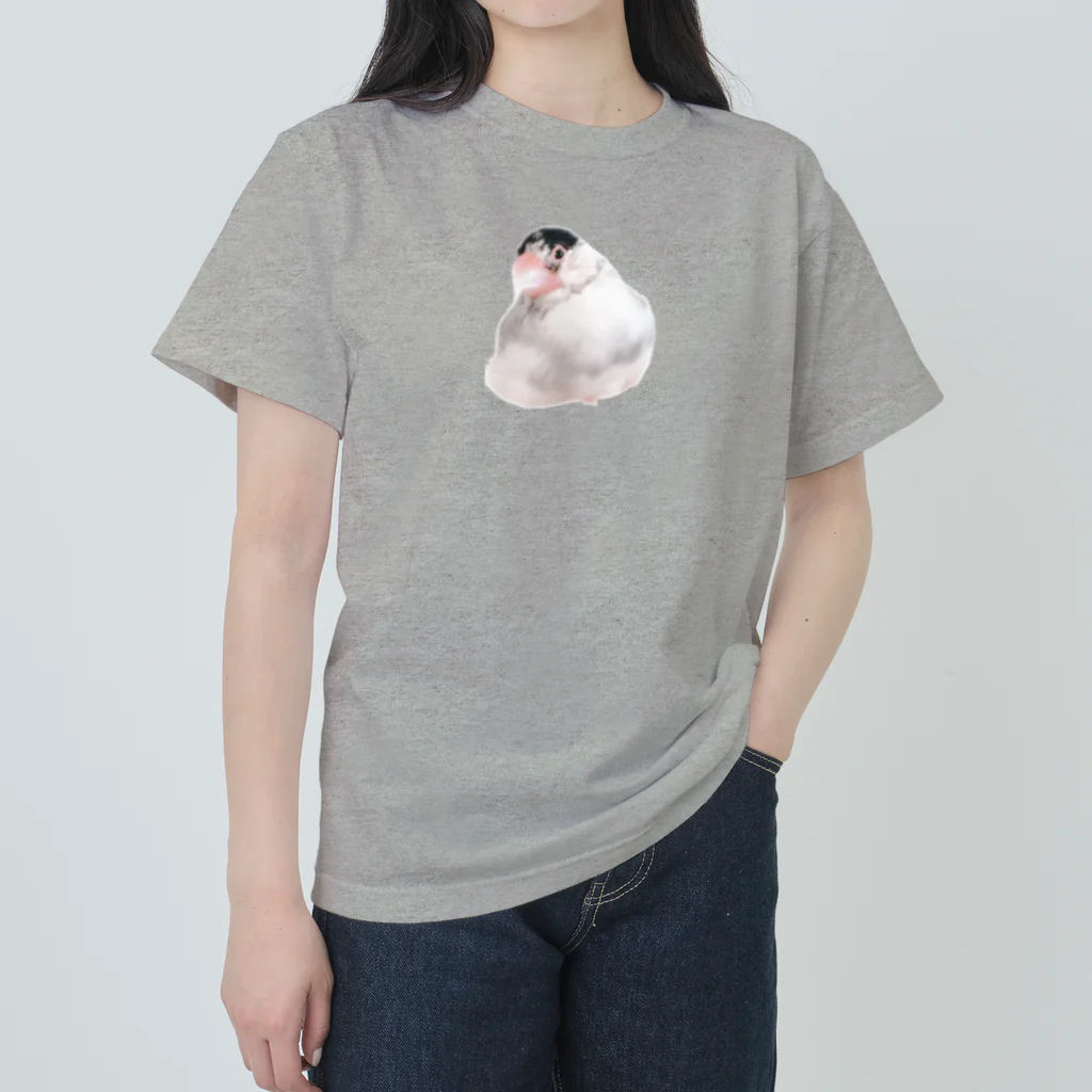 ちゅんママことりショップ𓅪𓅫の桜文鳥Tシャツ〜miichan ヘビーウェイトTシャツ