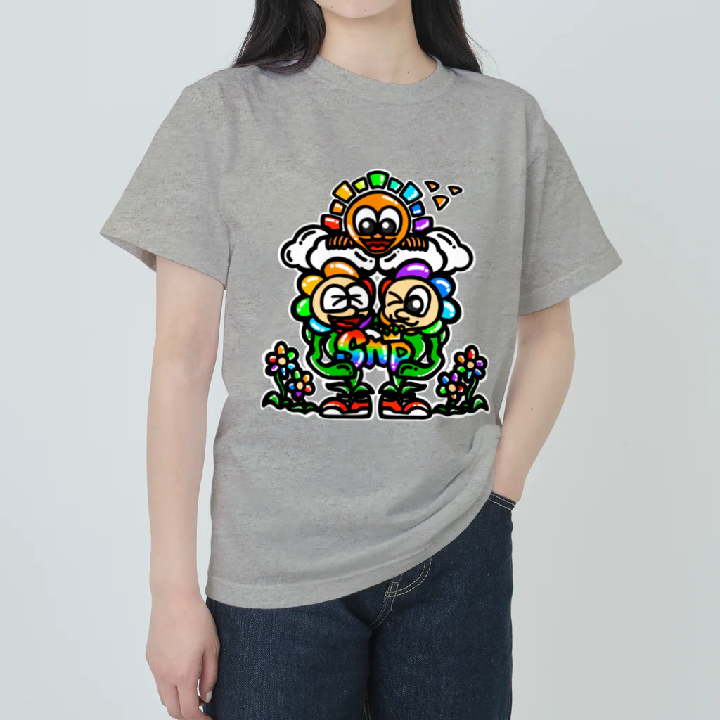 王子のアパレル Snprinceの海波Snpフロントプリント Heavyweight T-Shirt