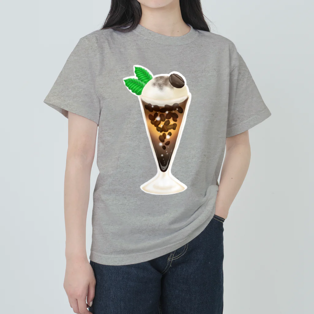 西瓜珈琲のコーヒー豆のコーヒーフロート Heavyweight T-Shirt
