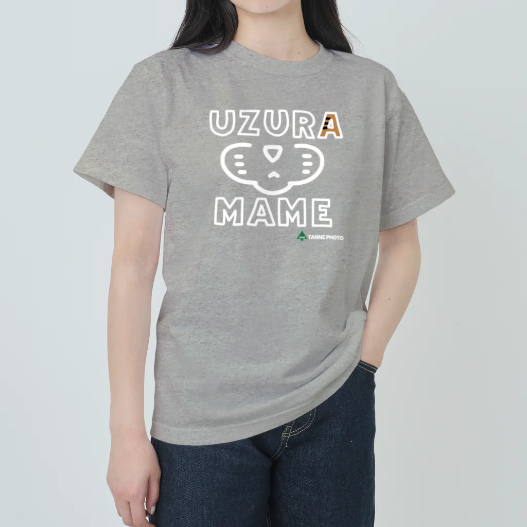 タンネフォト　TANNE PHOTOの白 UZURA MAME  ヘビーウェイトTシャツ