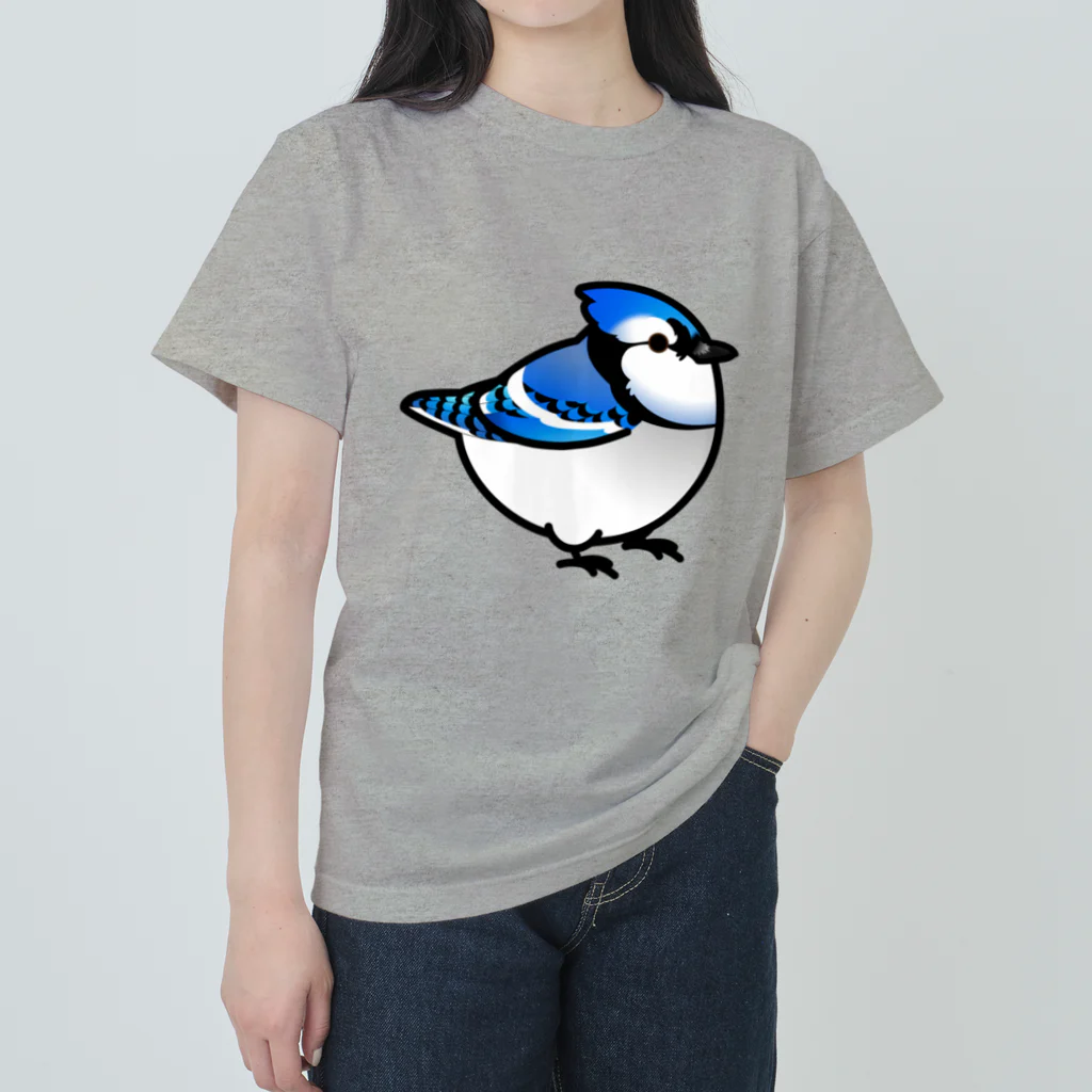 Cody the LovebirdのChubby Bird アオカケス　ブルージェイ ヘビーウェイトTシャツ