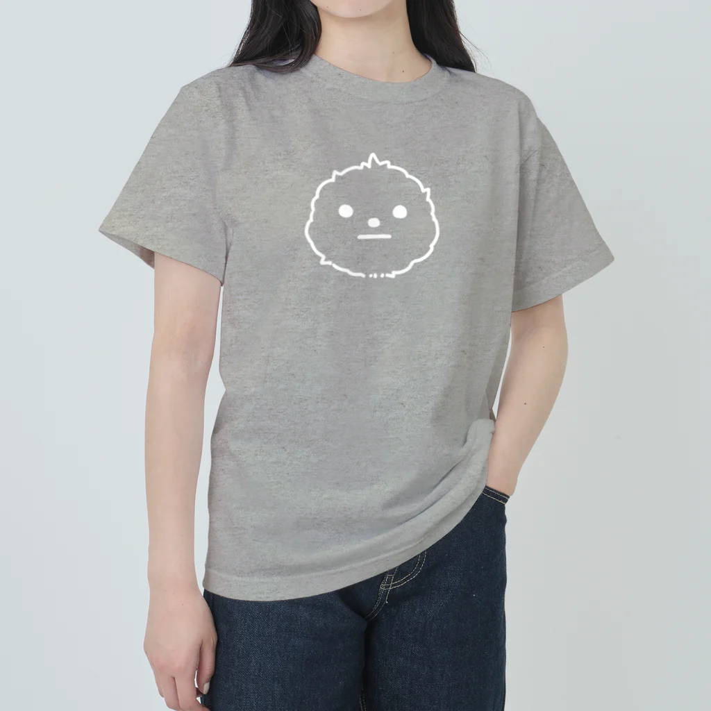 Mameyudoufuの【smol】真顔まめゆ 白抜き (Tシャツ) ヘビーウェイトTシャツ