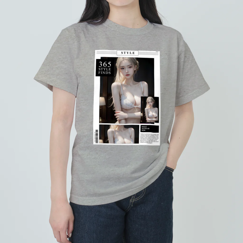 sounya sounyaの美女 図鑑（雪肌） Heavyweight T-Shirt