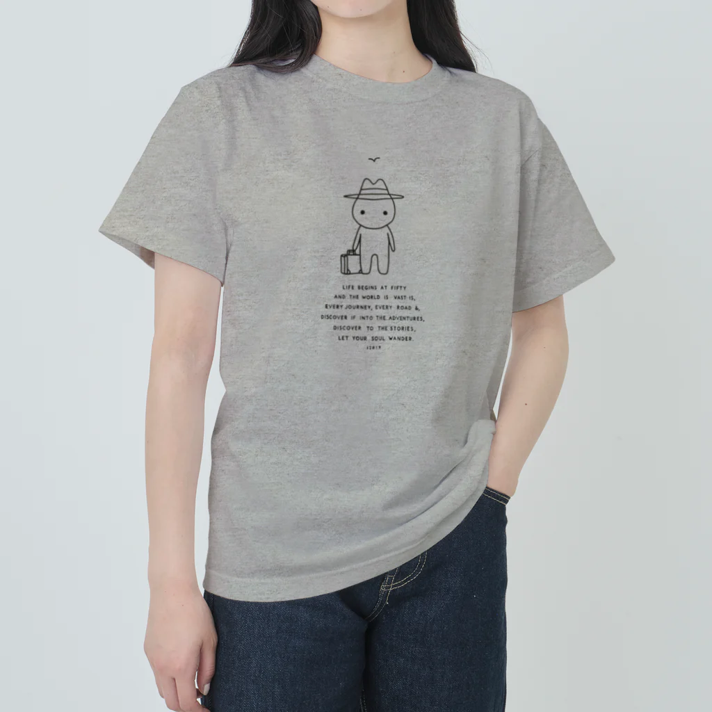 Yaya-rrの旅するオジサン ヘビーウェイトTシャツ