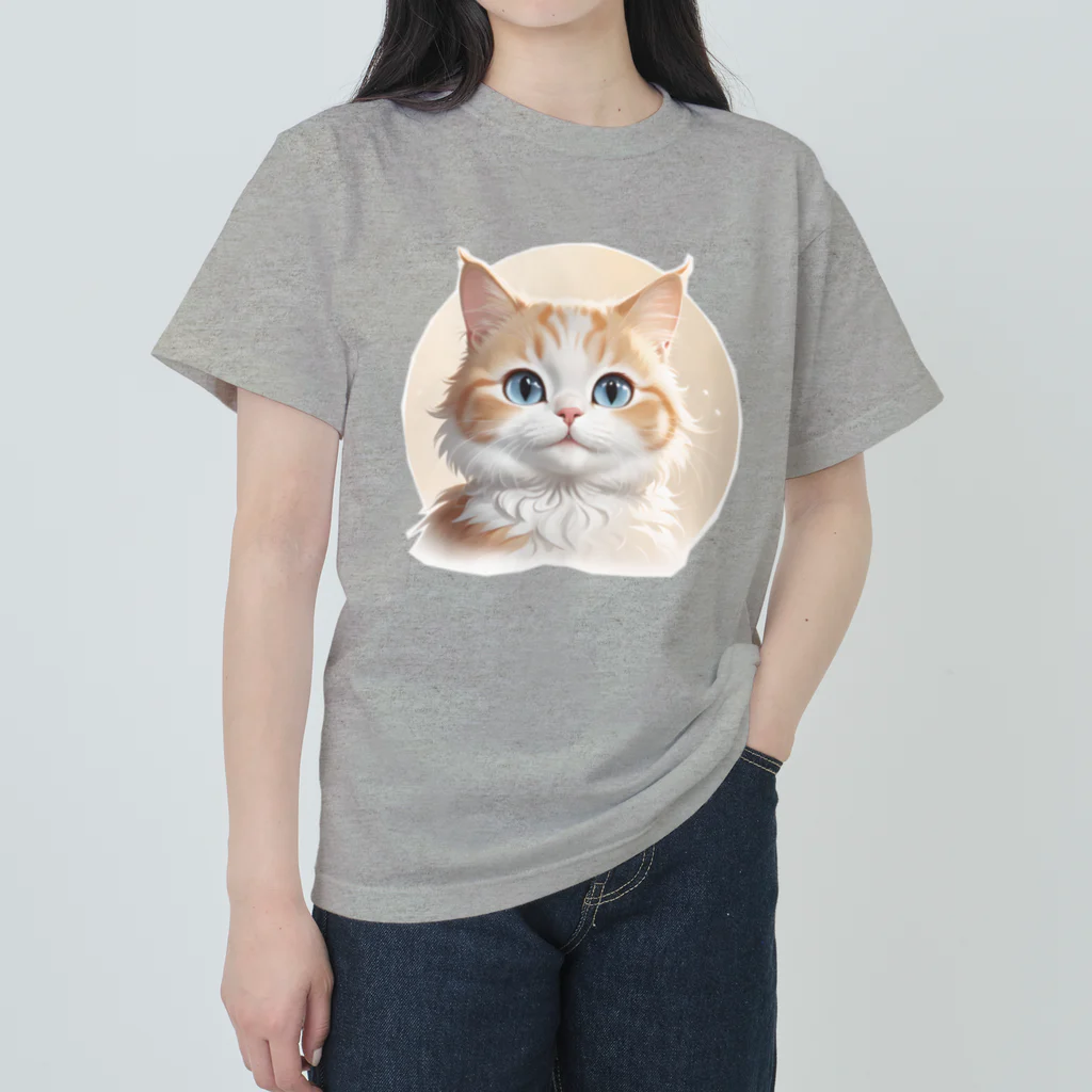 こひさま ショップ - 陽だまりの笑顔のねこのとらひげ ヘビーウェイトTシャツ