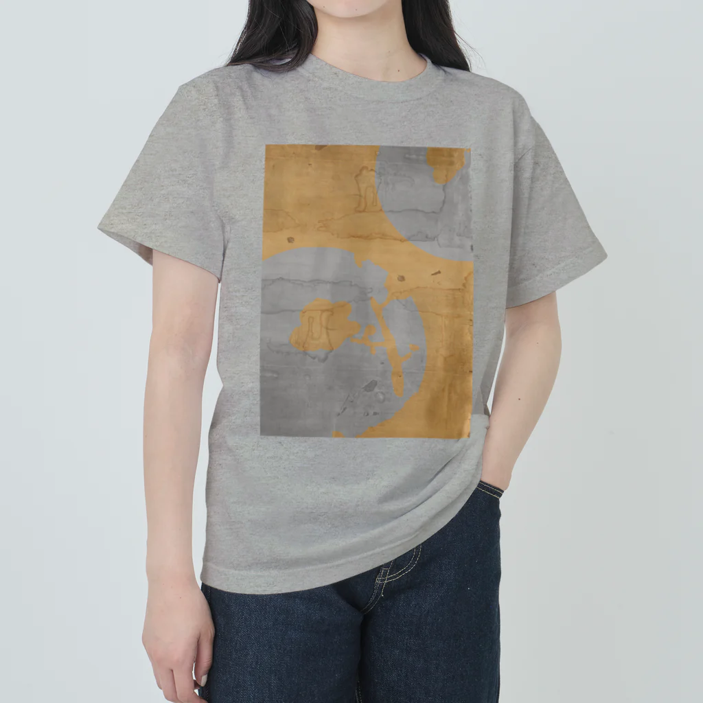 PALA's SHOP　cool、シュール、古風、和風、の和風「詫び寂び」〇□ ヘビーウェイトTシャツ