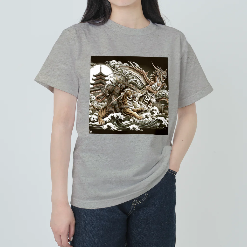 Moichi Designs Shop-2023の龍虎双舞 Heavyweight T-Shirt