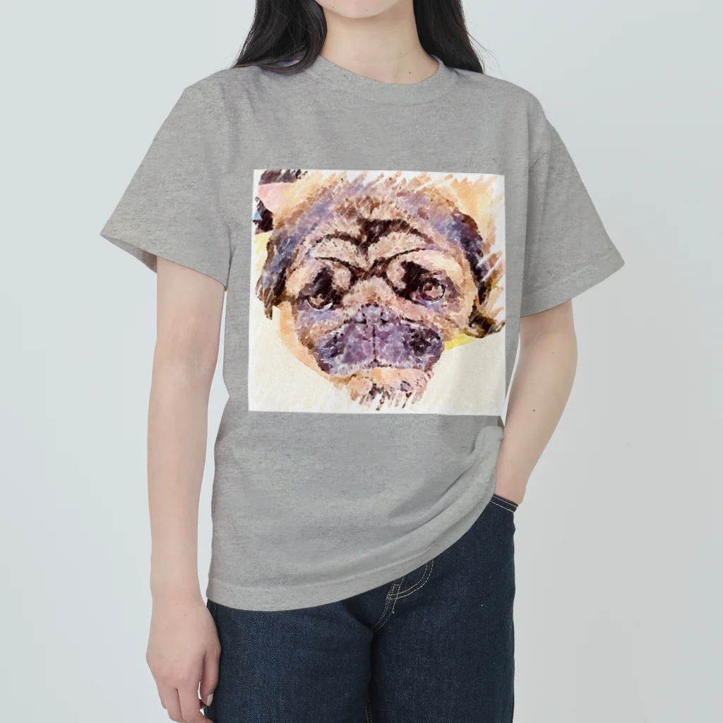 KenHana ハウスのパグ犬　花ちゃん Heavyweight T-Shirt