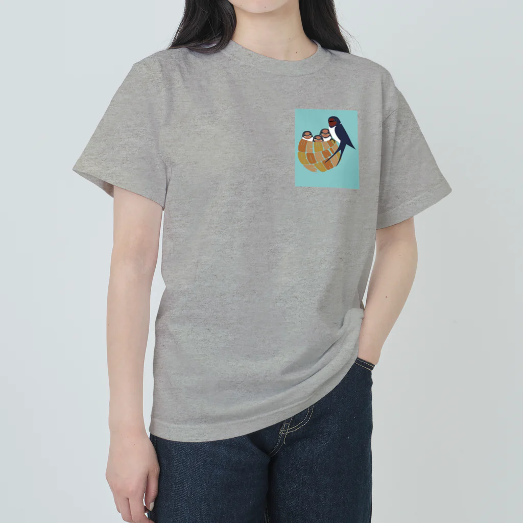 toriR_Labの福井県産つばめの巣調査プロジェクト公式Tシャツ Heavyweight T-Shirt