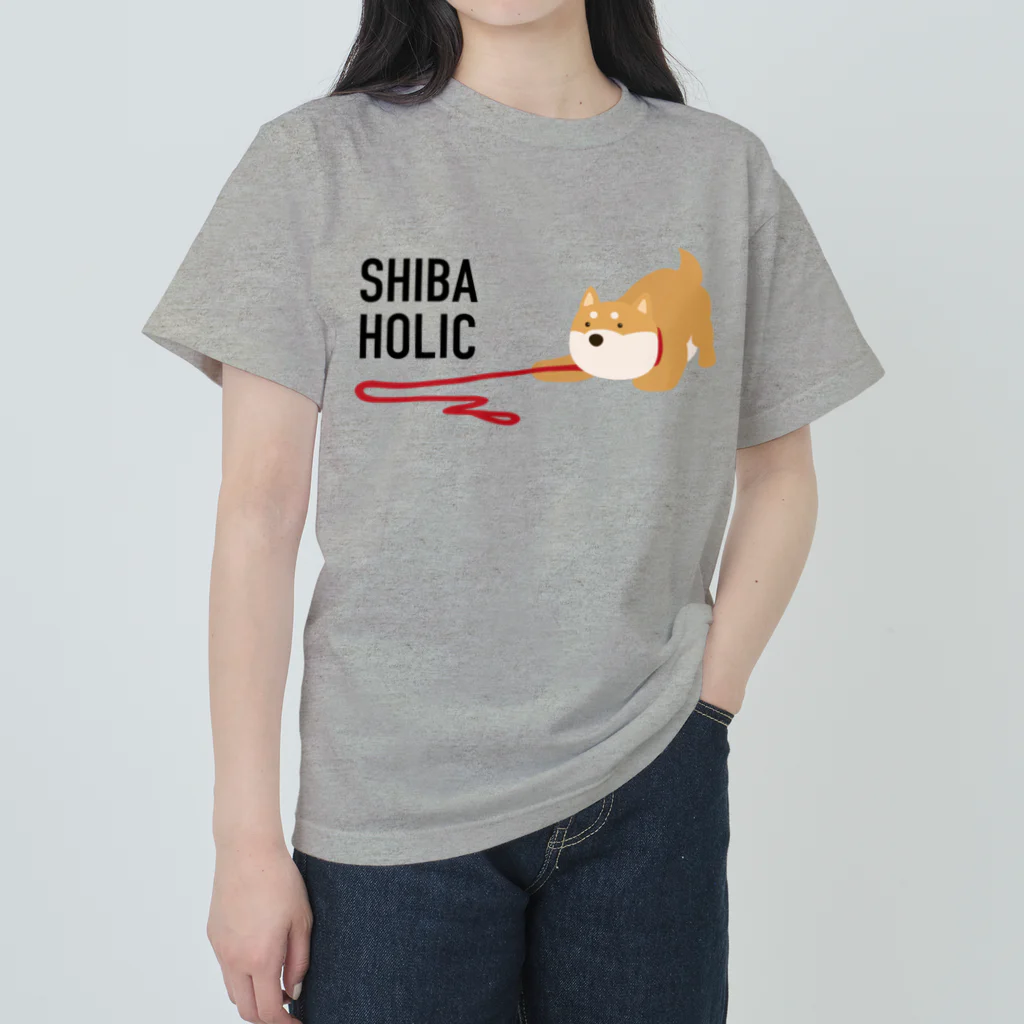 しばじるしデザインのSHIBA HOLIC（赤✕赤） Heavyweight T-Shirt