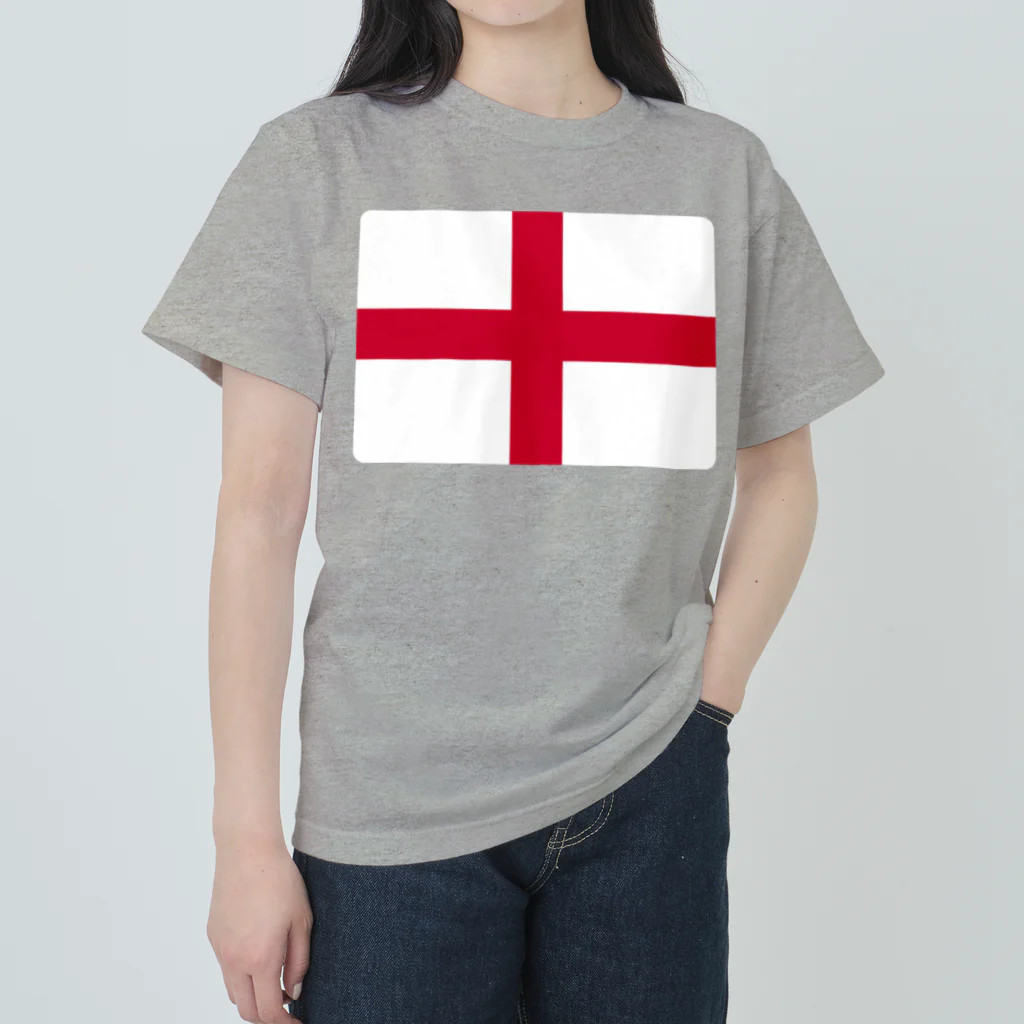 お絵かき屋さんのイングランドの国旗 Heavyweight T-Shirt