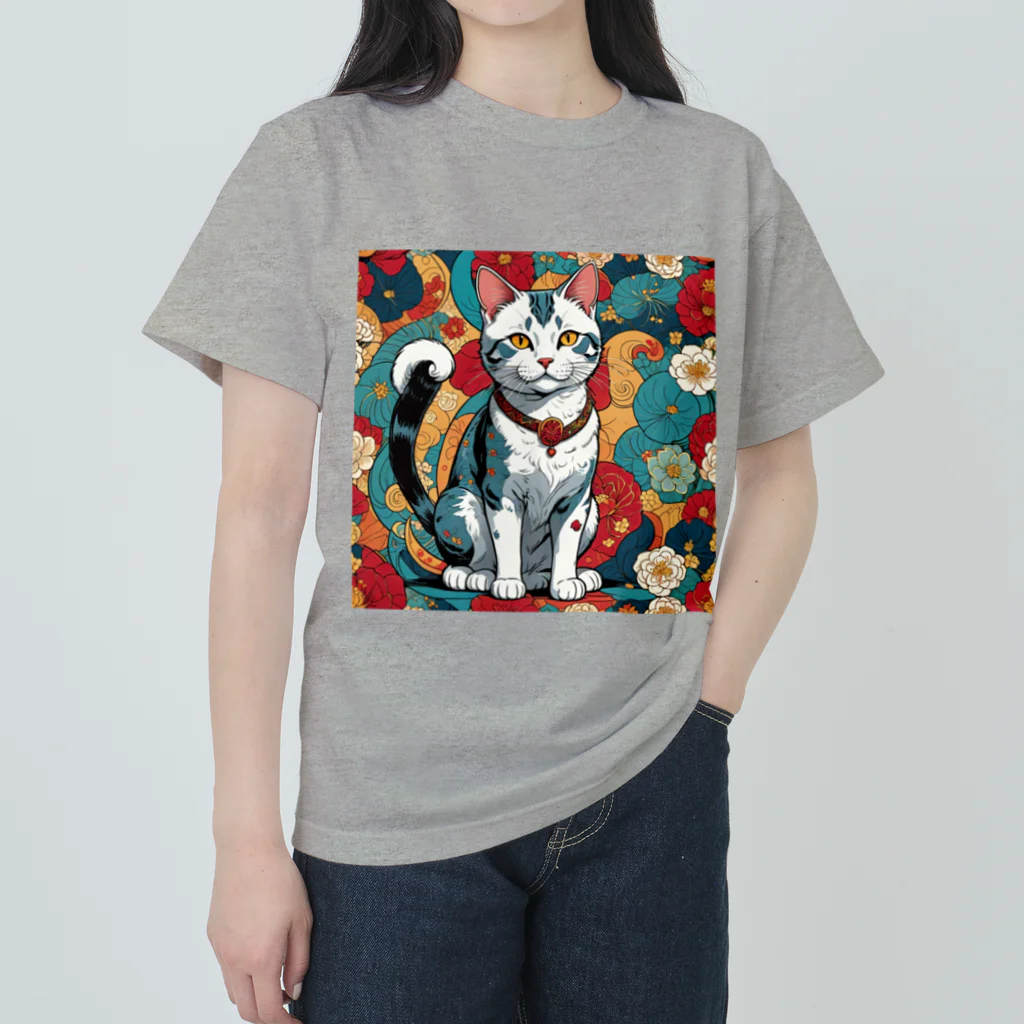 La Vita 🐾の日本猫 ヘビーウェイトTシャツ