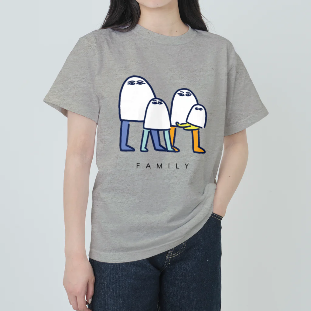 chika_shirakawaの謎のメジェド様ファミリー Heavyweight T-Shirt